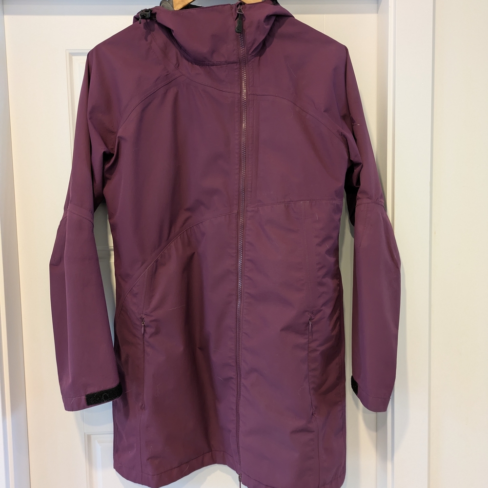 Purple Hooded Rain Jacket